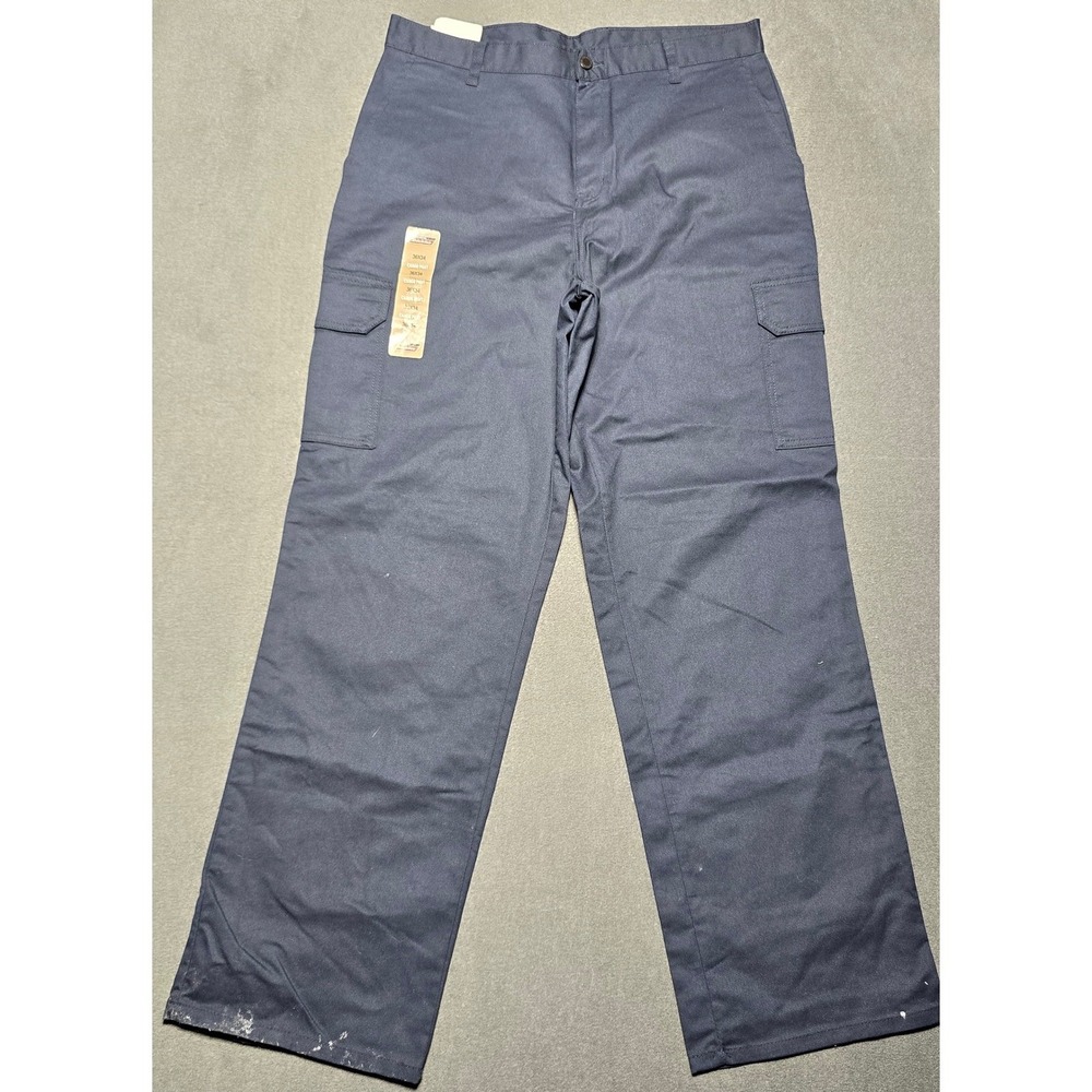Dickies 36x34 Mens Navy Blue Flex Relaxed Fit Cargo Pants Workwear - Picture 1 of 8